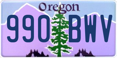 OR license plate 990BWV