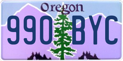 OR license plate 990BYC