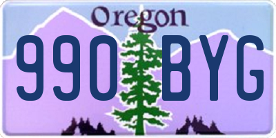 OR license plate 990BYG