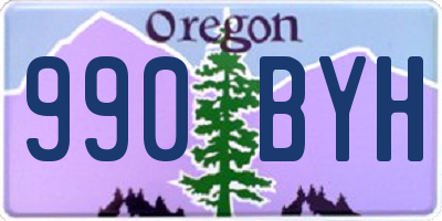 OR license plate 990BYH