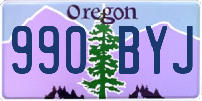 OR license plate 990BYJ