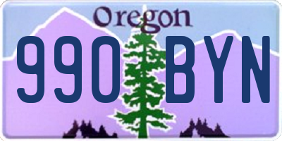 OR license plate 990BYN