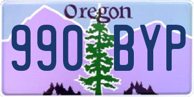 OR license plate 990BYP