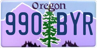 OR license plate 990BYR