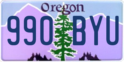OR license plate 990BYU