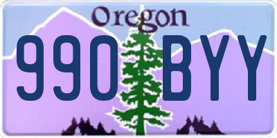 OR license plate 990BYY