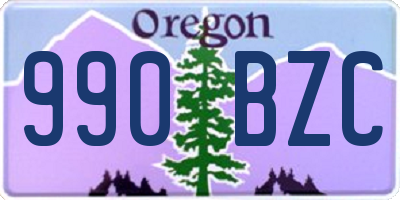 OR license plate 990BZC