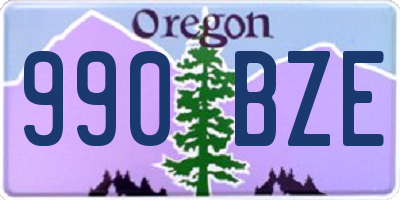 OR license plate 990BZE