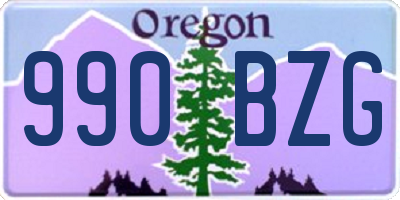 OR license plate 990BZG