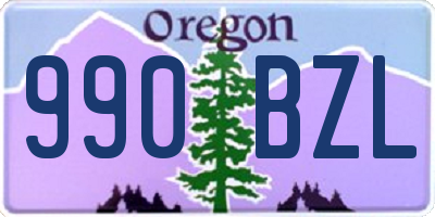 OR license plate 990BZL