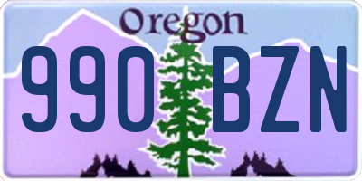 OR license plate 990BZN