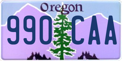 OR license plate 990CAA
