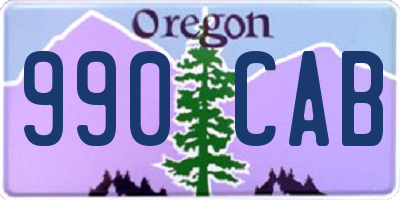 OR license plate 990CAB