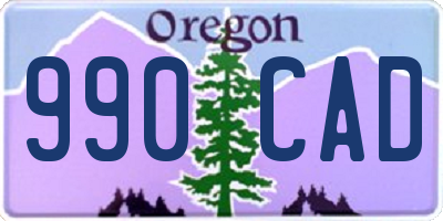 OR license plate 990CAD