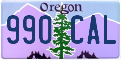 OR license plate 990CAL