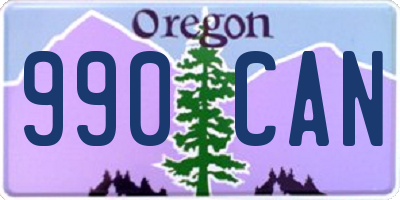 OR license plate 990CAN