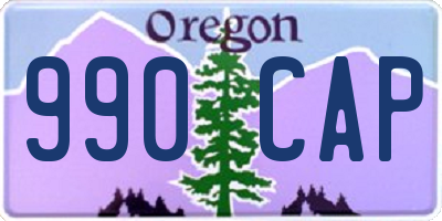 OR license plate 990CAP