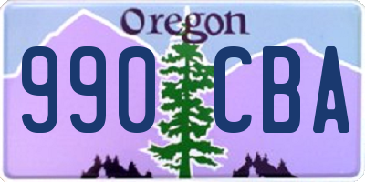 OR license plate 990CBA