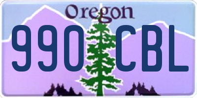 OR license plate 990CBL