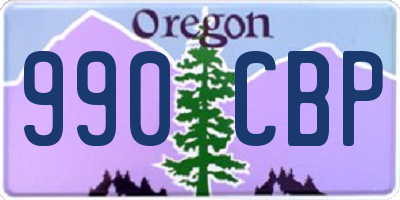 OR license plate 990CBP