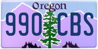 OR license plate 990CBS