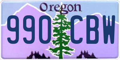 OR license plate 990CBW