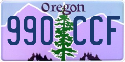 OR license plate 990CCF