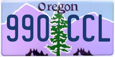 OR license plate 990CCL