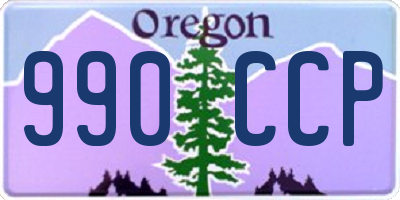 OR license plate 990CCP