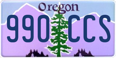 OR license plate 990CCS