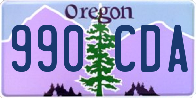 OR license plate 990CDA
