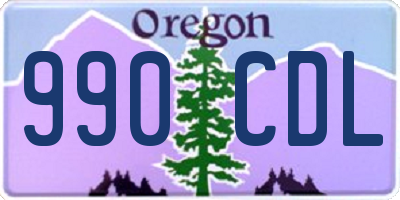 OR license plate 990CDL