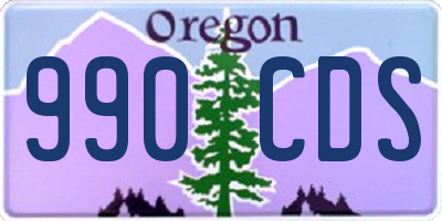 OR license plate 990CDS