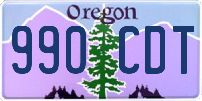 OR license plate 990CDT