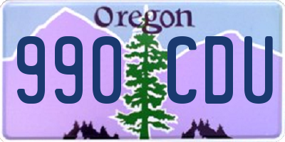 OR license plate 990CDU
