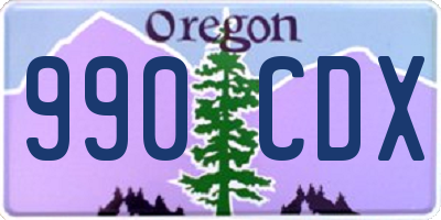 OR license plate 990CDX