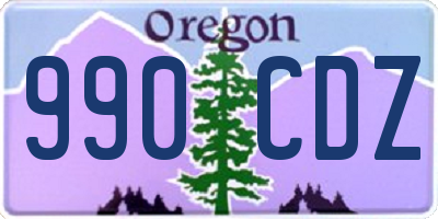 OR license plate 990CDZ