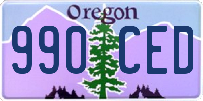OR license plate 990CED