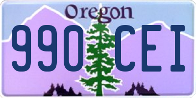 OR license plate 990CEI
