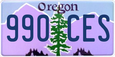 OR license plate 990CES