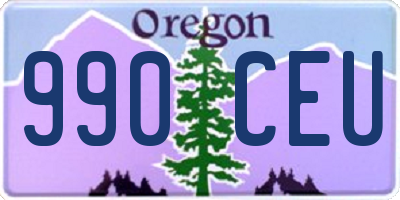 OR license plate 990CEU