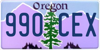 OR license plate 990CEX