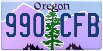 OR license plate 990CFB