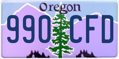 OR license plate 990CFD