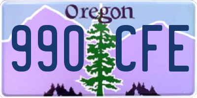 OR license plate 990CFE