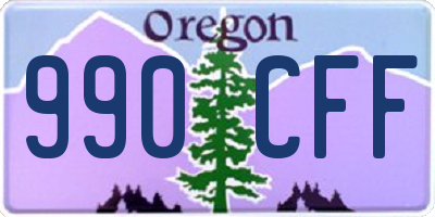 OR license plate 990CFF