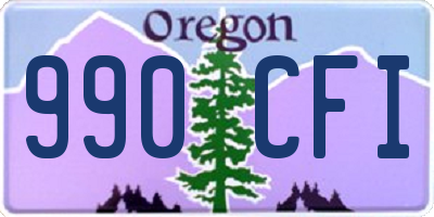 OR license plate 990CFI
