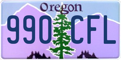 OR license plate 990CFL