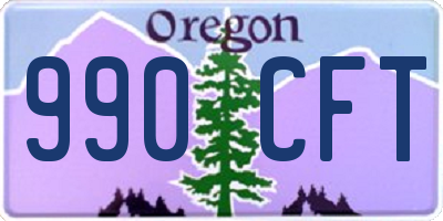 OR license plate 990CFT
