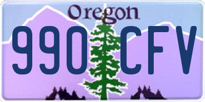 OR license plate 990CFV